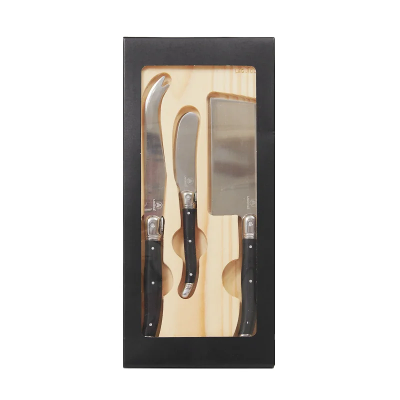 Set de Queso x3 Piezas Laguiole con logo - Regalos día del Padre | Exponor - Venta Mayorista de Accesorios Cocina