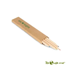 Set de 4 lápices de colores con logo para Empresas | Lápices y Bolígrafos | Regalos Corporativos ChilePromo | 179-04