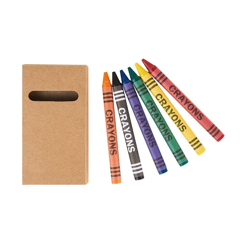 Regalos Corporativos Personalizados | Lápices y Bolígrafos Personalizados | Set de 6 crayones de colores con logo