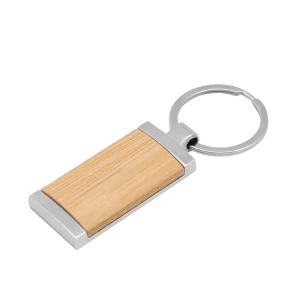 Llavero de Bambú Tag con logo para Empresas | Llaveros Personalizados | Regalos Corporativos ChilePromo | T647-01