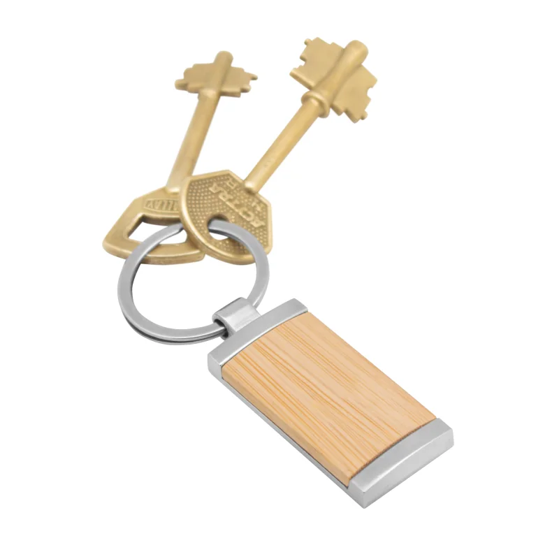 Llavero de Bambú Tag con logo para Empresas | Llaveros Personalizados | Regalos Corporativos ChilePromo | T647-01