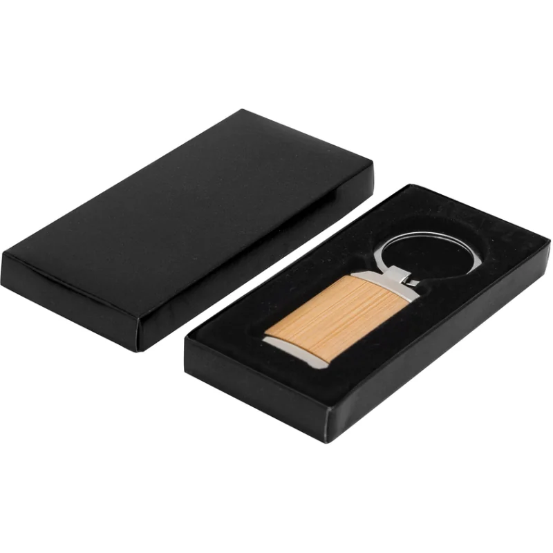 Llavero de Bambú Tag con logo para Empresas | Llaveros Personalizados | Regalos Corporativos ChilePromo | T647-01