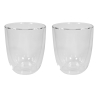 Regalos Corporativos Personalizados | Tazas y Vasos Personalizados | Set de Vasos de Vidrio Double con logo