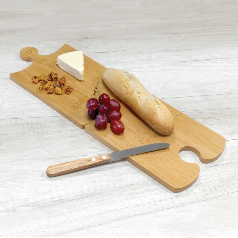 Set de Tablas de Bambú Puzzle con logo corporativo personalizado - Regalos Día del Trabajador 2026 - Venta Mayorista de Accesori