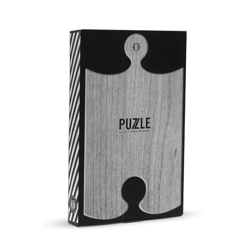 Set de Tablas de Bambú Puzzle con logo corporativo personalizado - Regalos Día del Trabajador 2026 - Venta Mayorista de Accesori