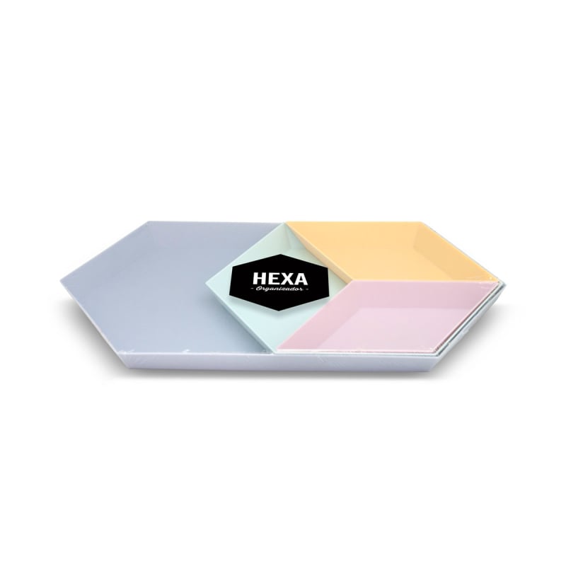 Regalos Corporativos Personalizados | Escritorio y Oficina | Organizador Hexa 4 con logo