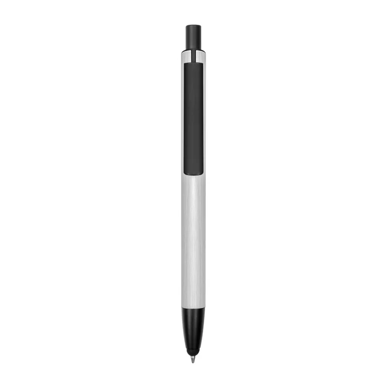 Bolígrafo Touch York Tinta Azul, Color Plata, vista 2 de 3