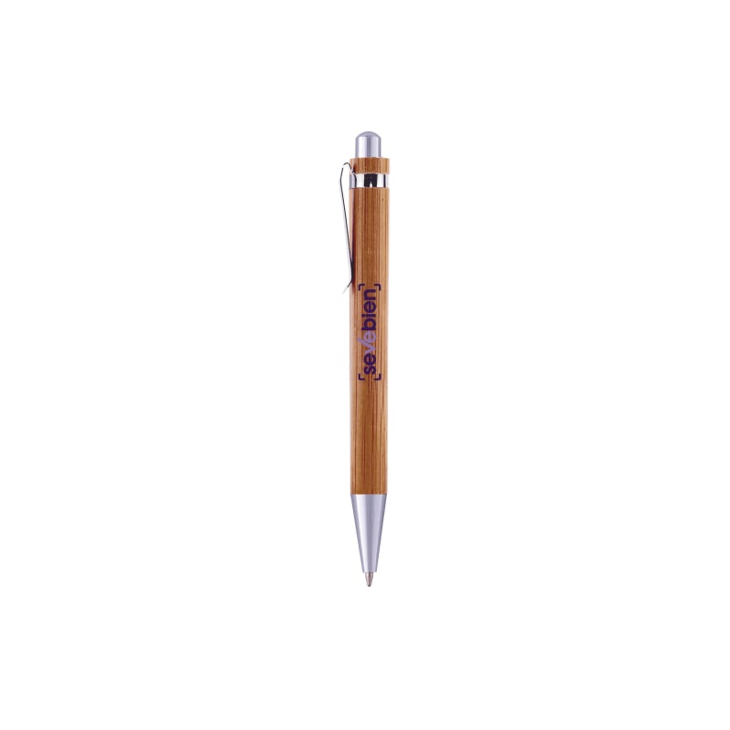 Regalos Corporativos Personalizados | Lápices y Bolígrafos Personalizados | Bolígrafo de Bambú Nagano Tinta Azul con logo