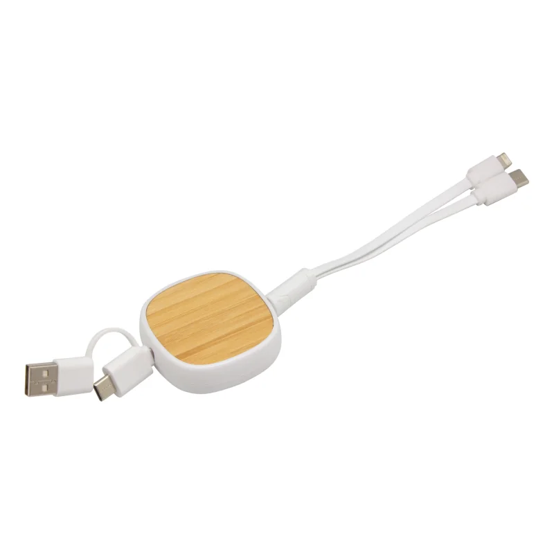 Cable Retráctil de Carga Conny con logo para Empresas | Adaptadores y Cargadores | Regalos Corporativos ChilePromo | EC762-01