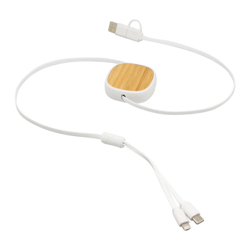 Cable Retráctil de Carga Conny con logo para Empresas | Adaptadores y Cargadores | Regalos Corporativos ChilePromo | EC762-01