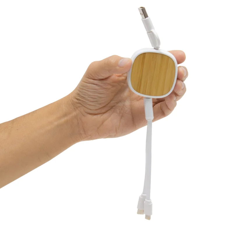 Cable Retráctil de Carga Conny con logo para Empresas | Adaptadores y Cargadores | Regalos Corporativos ChilePromo | EC762-01