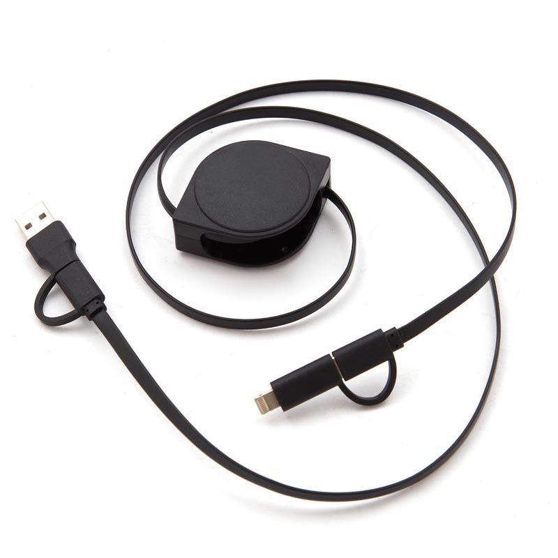 Cable Multicargador Snail 4 en 1 con logo personalizado - Regalos día del Padre | Exponor - Venta Mayorista de Adaptadores y Car