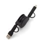 Cable Multicargador Snail 4 en 1 con logo personalizado - Regalos día del Padre | Exponor - Venta Mayorista de Adaptadores y Car