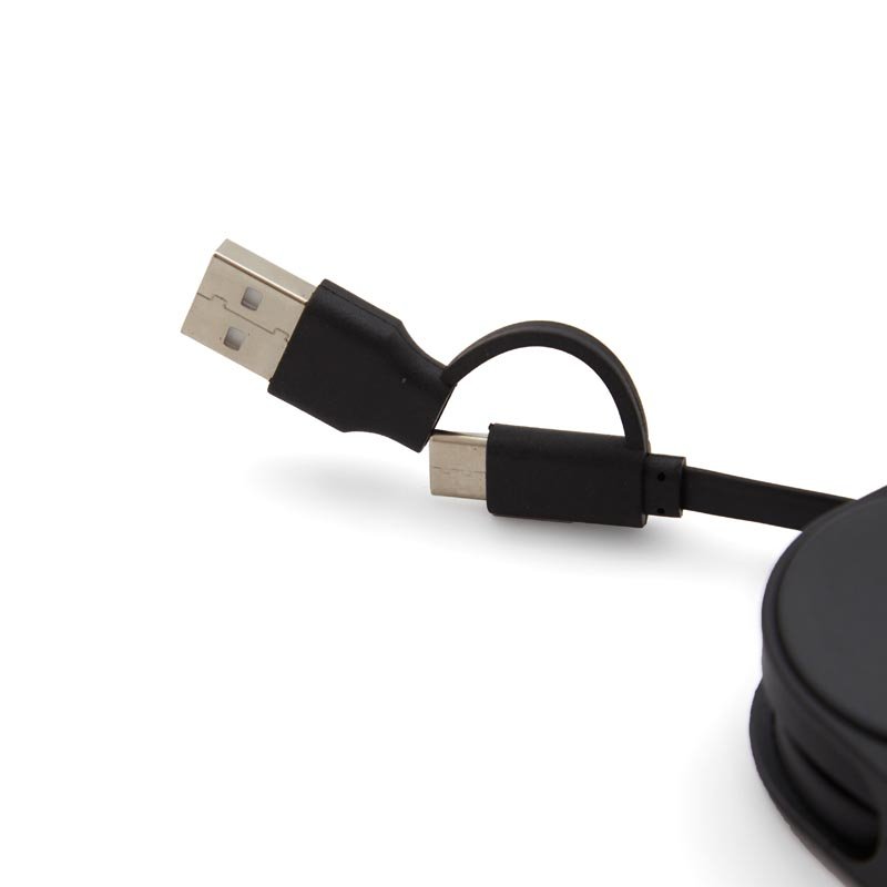 Cable Multicargador Snail 4 en 1 con logo personalizado - Regalos día del Padre | Exponor - Venta Mayorista de Adaptadores y Car