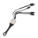 Cable Multicargador 3 en 1 Land con logo corporativo personalizado - Regalos Día del Trabajador 2026 - Venta Mayorista de Adapta