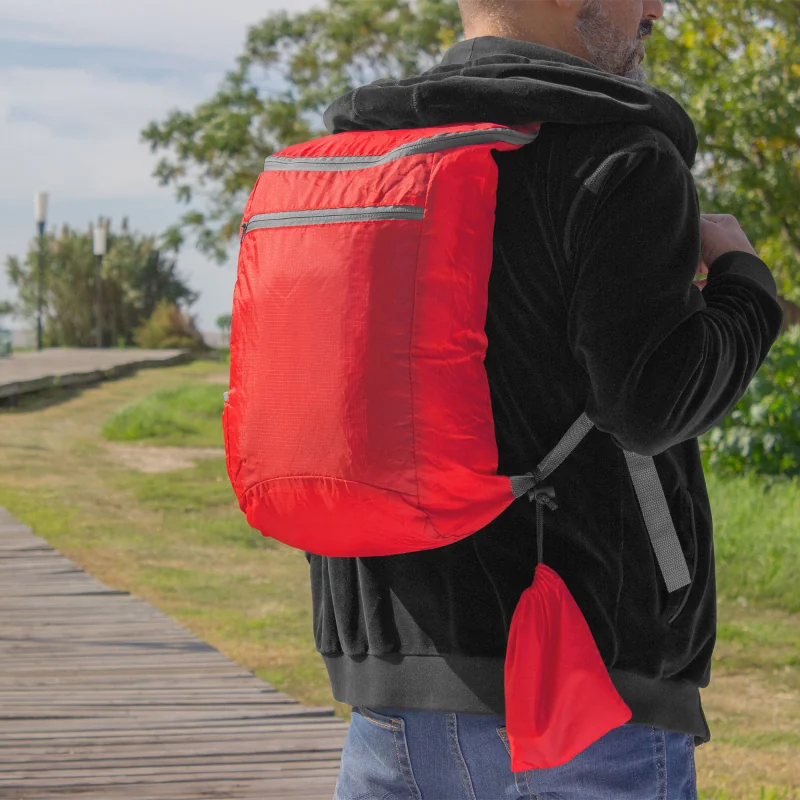 Mochila Plegable Optima con logo corporativo personalizado - Regalos Día del Trabajador 2026 - Venta Mayorista de Mochilas Corpo