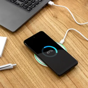 Cargador inalámbrico Disco con logo para Empresas | Adaptadores y Cargadores | Regalos Corporativos ChilePromo | EC767-01