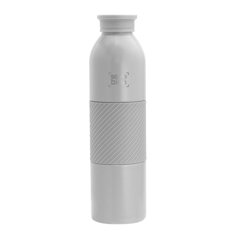 Botella Térmica Grip, Color Gris Claro, vista 3 de 7