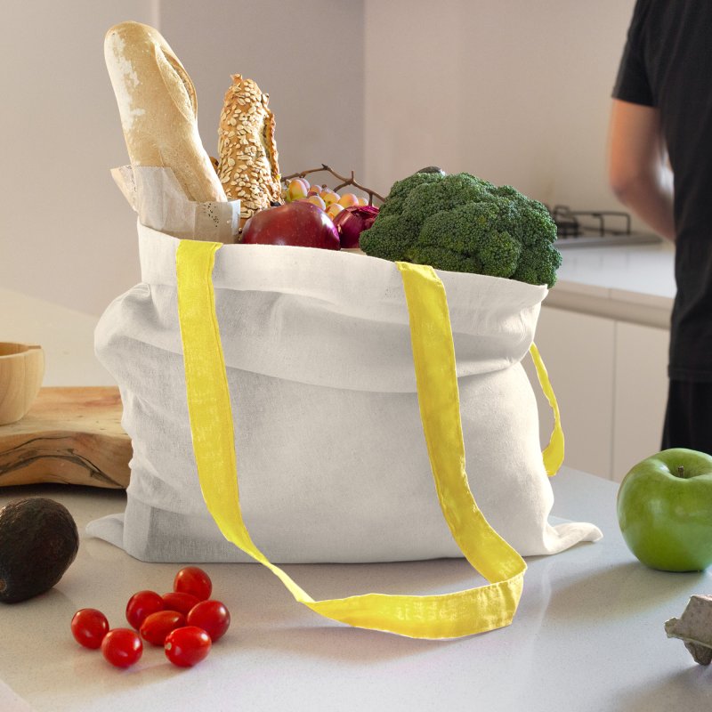 Bolsa de Algodón Donna, Color Amarillo, vista 3 de 5