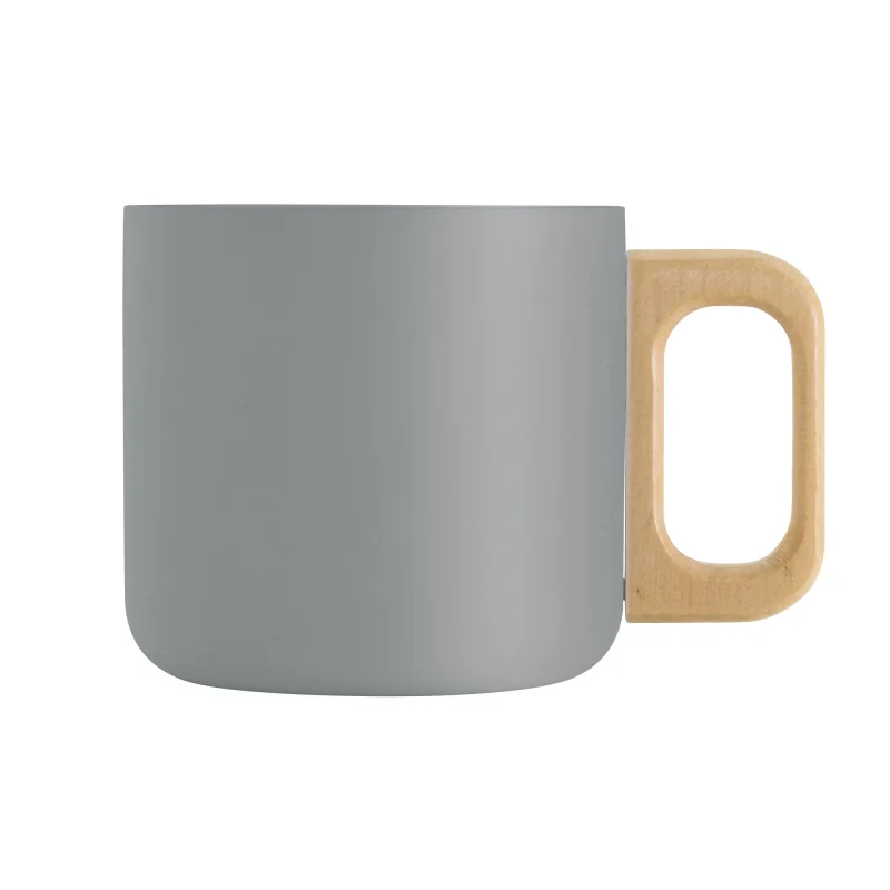 Taza de Doble Pared Timber, Color Gris
