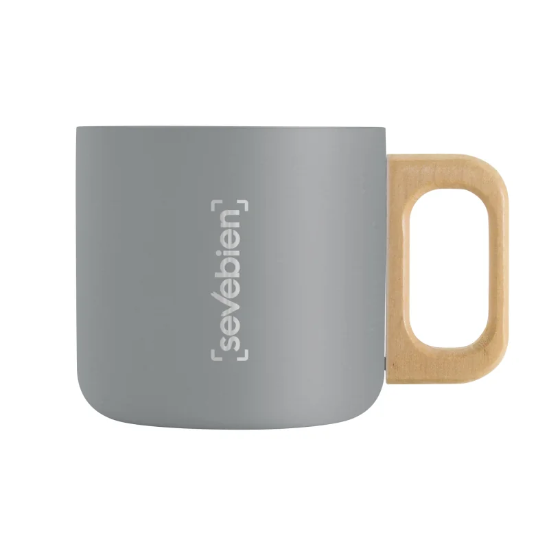 Taza de Doble Pared Timber, Color Gris, vista 7 de 9