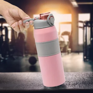 Botella Térmica Push, Color Rosa, vista 2 de 8