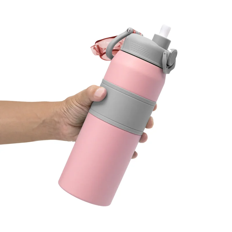 Botella Térmica Push, Color Rosa, vista 8 de 8