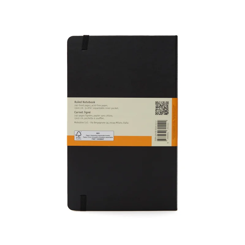 Cuaderno Moleskine Classic LG con logo corporativo personalizado - Regalos Día del Trabajador 2026 - Venta Mayorista de Libretas