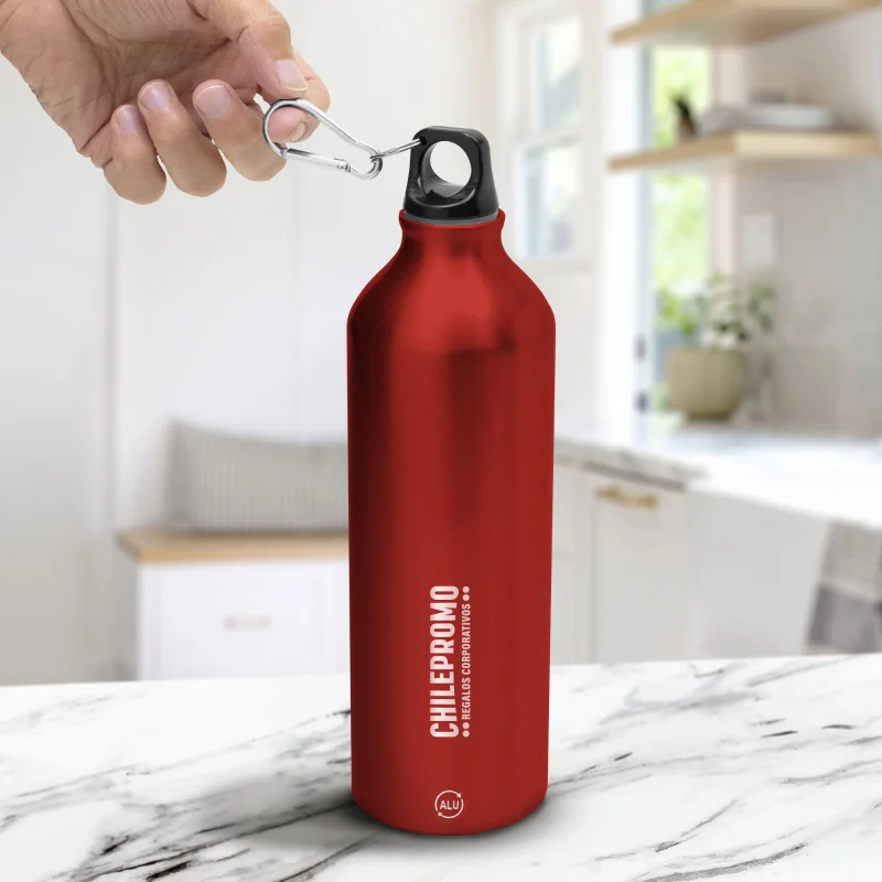 Botella de Aluminio Rex II con logo corporativo personalizado - Regalos Día del Trabajador 2026 - Venta Mayorista de Botellas Pe