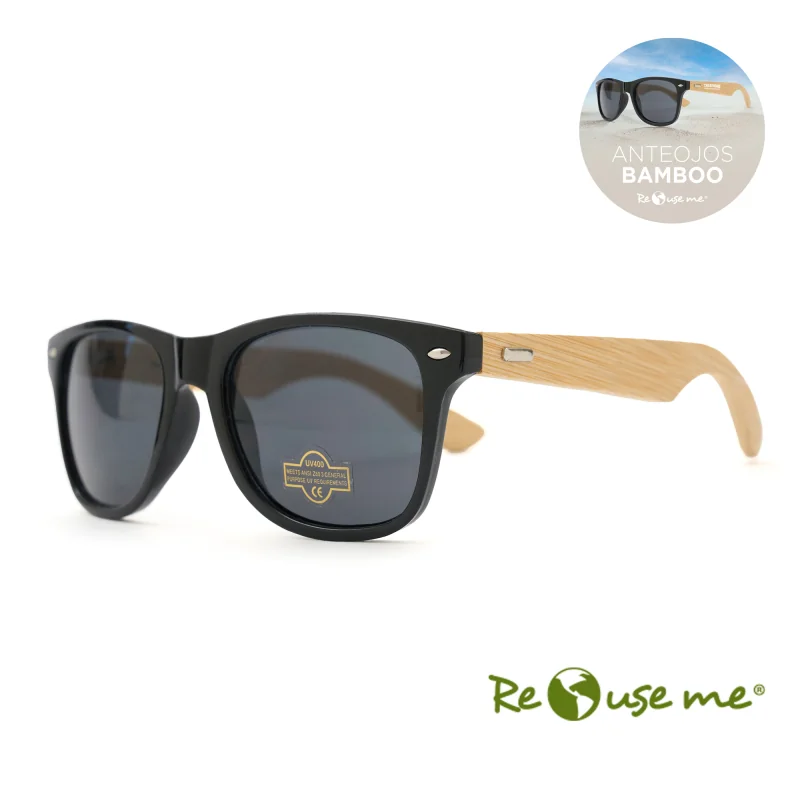 Anteojos de Bambú ReUseMe con logo corporativo personalizado - Regalos Día del Trabajador 2026 - Venta Mayorista de Ecológicos