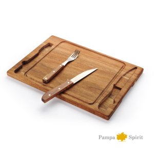 Set de Asado Peña - Acacia Pampa Spirit con Logo |  Regalos Corporativos | Venta por Mayor | ChilePromo