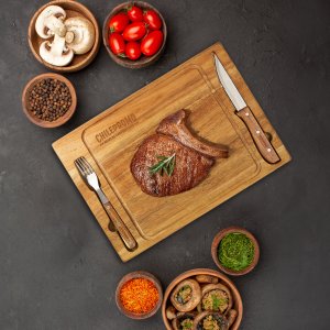 Set de Asado Peña - Acacia Pampa Spirit con Logo |  Regalos Corporativos | Venta por Mayor | ChilePromo