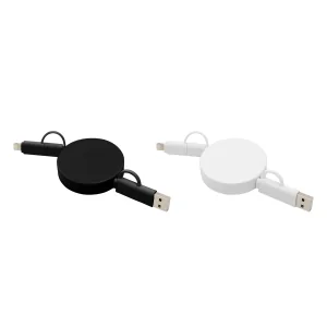 Cable Retráctil de Carga Rápida con logo para Empresas | Adaptadores y Cargadores | Regalos Corporativos ChilePromo | EC774-01