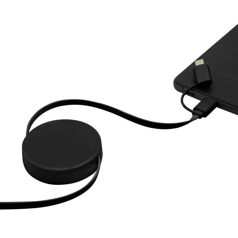 Cable Retráctil de Carga Rápida con logo corporativo personalizado - Regalos Día del Trabajador 2026 - Venta Mayorista de Adapta