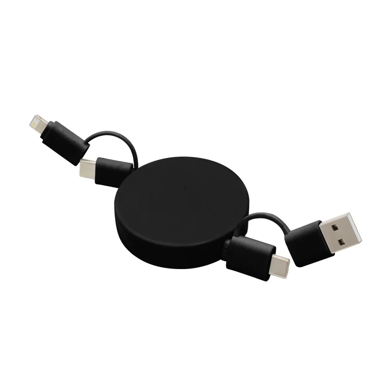 Cable Retráctil de Carga Rápida con logo corporativo personalizado - Regalos Día del Trabajador 2026 - Venta Mayorista de Adapta