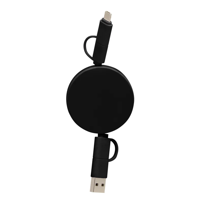 Cable Retráctil de Carga Rápida con logo corporativo personalizado - Regalos Día del Trabajador 2026 - Venta Mayorista de Adapta