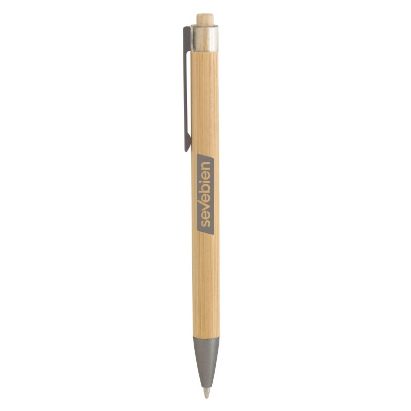Bolígrafo de Bambú Barry - Ecológico Tinta Negra con logo personalizado - Regalos día del Padre | Exponor - Venta Mayorista de L