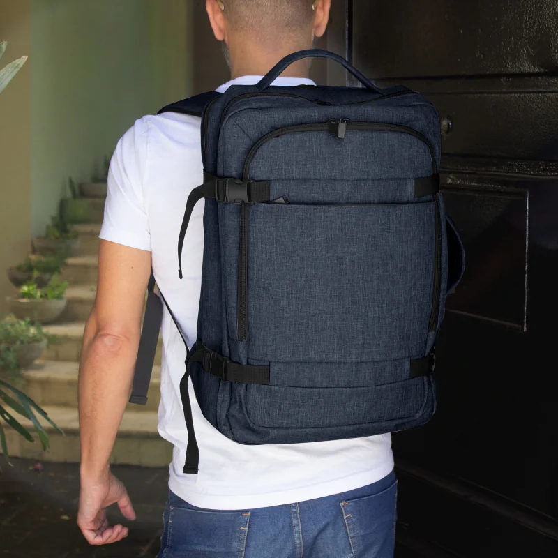 Mochila Munich Carry On Porta Notebook 17", Color Azul, vista 2 de 13