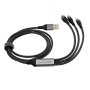 Cable de Carga Rápida Spidy - Multi 3 en 1 con logo personalizado - Regalos día del Padre | Exponor - Venta Mayorista de Adaptad