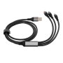 Cable de Carga Rápida Spidy - Multi 3 en 1 con logo personalizado - Regalos día del Padre | Exponor - Venta Mayorista de Adaptad