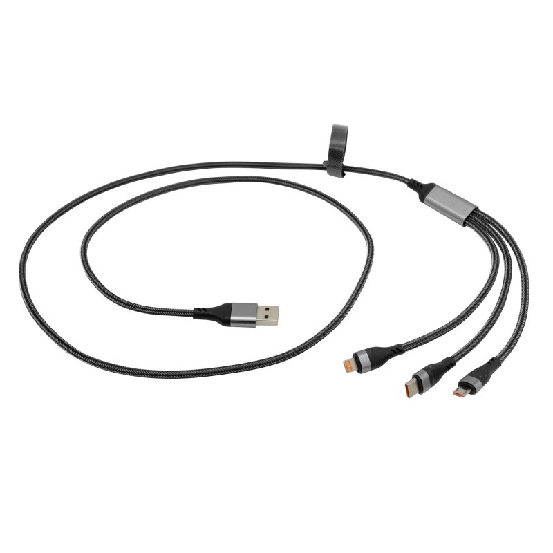 Cable de Carga Rápida Spidy - Multi 3 en 1 con logo personalizado - Regalos día del Padre | Exponor - Venta Mayorista de Adaptad