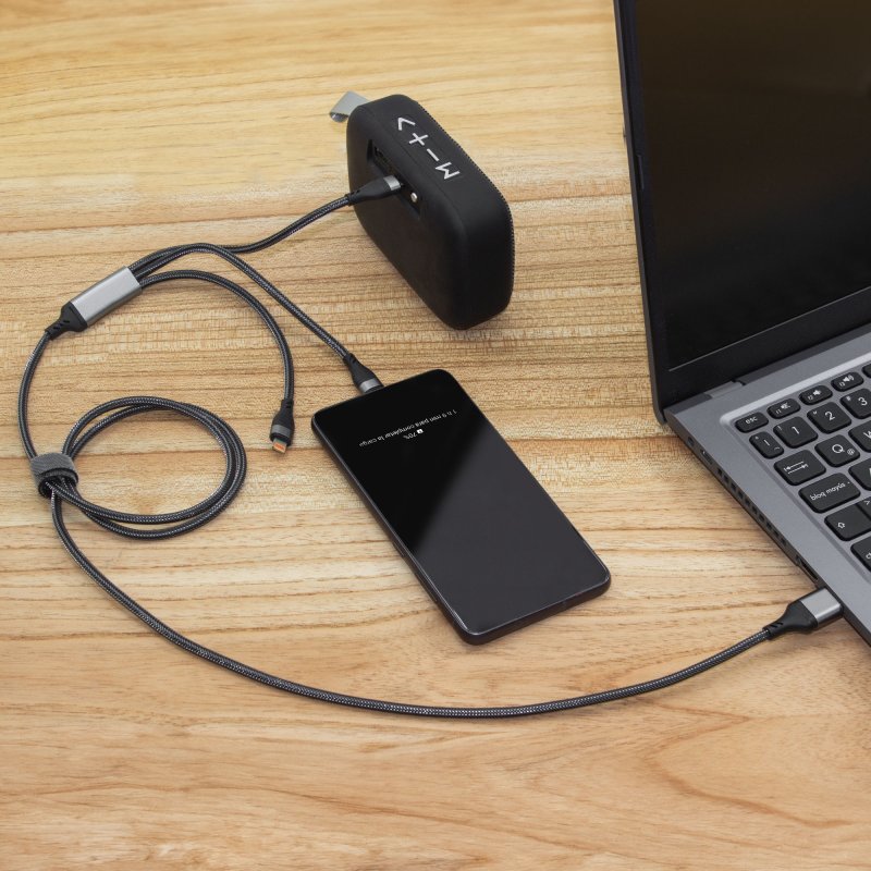 Cable de Carga Rápida Spidy - Multi 3 en 1 con logo personalizado - Regalos día del Padre | Exponor - Venta Mayorista de Adaptad