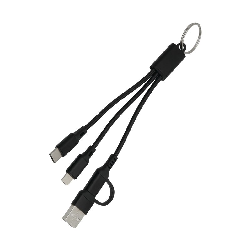Cable de Carga Unikey Llavero - USB-C y Lightning con logo personalizado - Regalos día del Padre | Exponor - Venta Mayorista de 