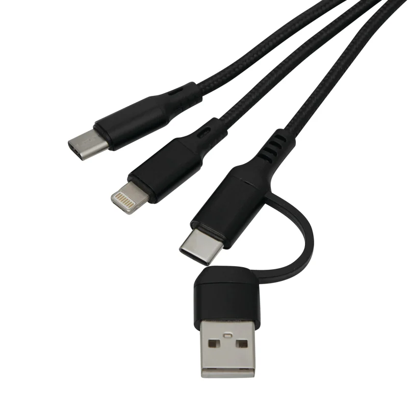 Cable de Carga Unikey Llavero - USB-C y Lightning con logo personalizado - Regalos día del Padre | Exponor - Venta Mayorista de 