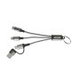 Cable de Carga Unikey Llavero - USB-C y Lightning, Color Gris, vista 5 de 7