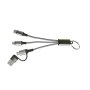Cable de Carga Unikey Llavero - USB-C y Lightning, Color Gris, vista 6 de 7