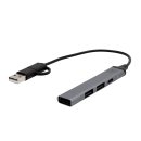 Hub Adaptador Hamel - Multipuerto USB y USB-C con logo personalizado - Regalos día del Padre | Exponor - Venta Mayorista de Adap