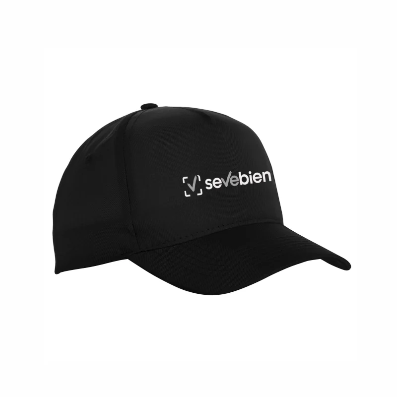 Gorra Penta de Poliéster con Cierre de Velcro, Color Negro, vista 4 de 10