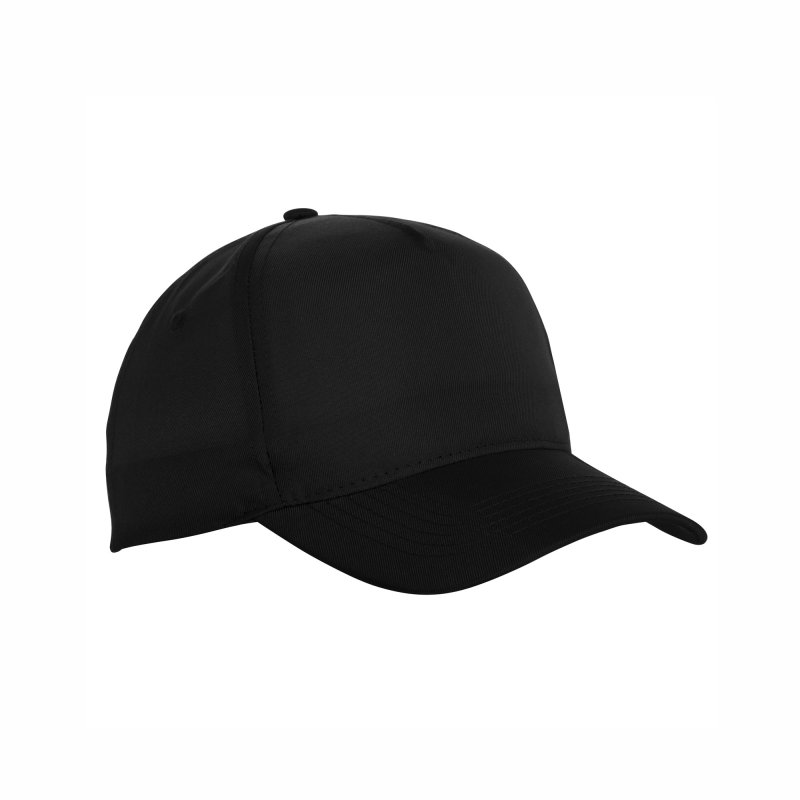 Gorra Penta de Poliéster con Cierre de Velcro, Color Negro