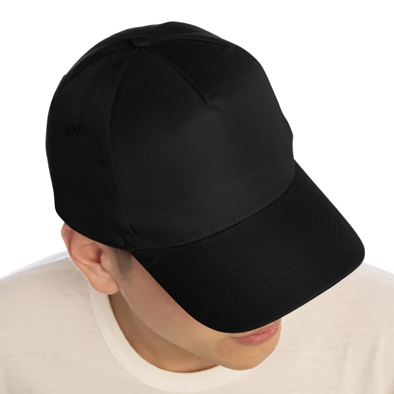 Gorra Penta de Poliéster con Cierre de Velcro, Color Negro, vista 3 de 10